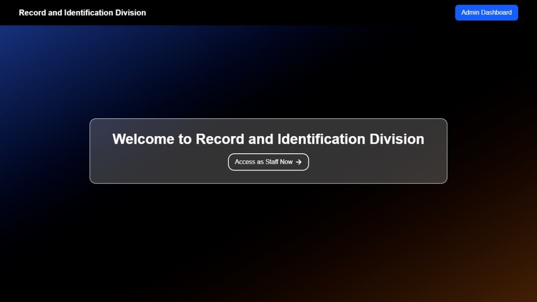Record and Indentification Division